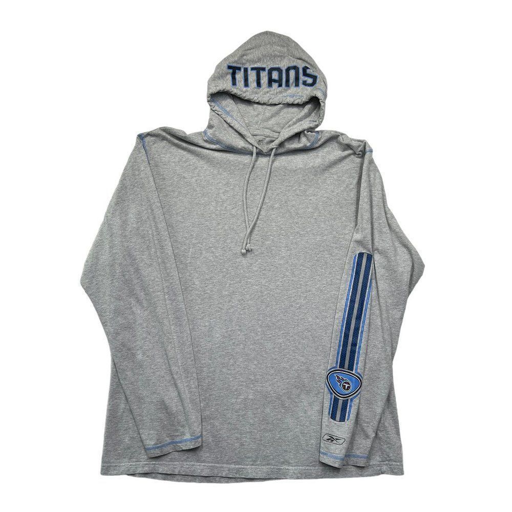 Vintage Reebok Men's Tennessee Titans Long Sleeve Hooded Shirt‎